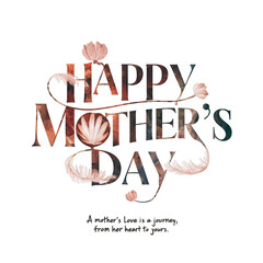 mother's day joyful and vibrant typography art isolated on a transparent backgrruond