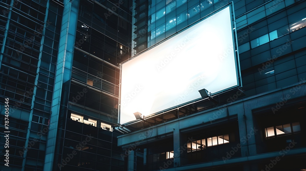 Aufkleber large billboard on a building wall mock up : generative ai