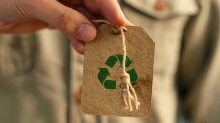 A Hand Holding Eco Tag