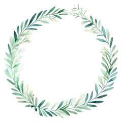 PNG Pine leaves circle border pattern wreath plant.
