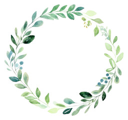 PNG Green leaf circle border pattern wreath plant. 