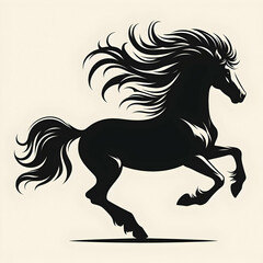 horse vector horse, animal, vector, stallion, silhouette, illustration,Ai generated 
