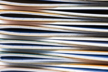 Stack Of Notebooks Close-up View