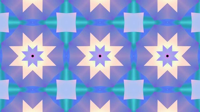 Animation of a colorful kaleidoscope. Video effect for post-production. 3D looped animation.
