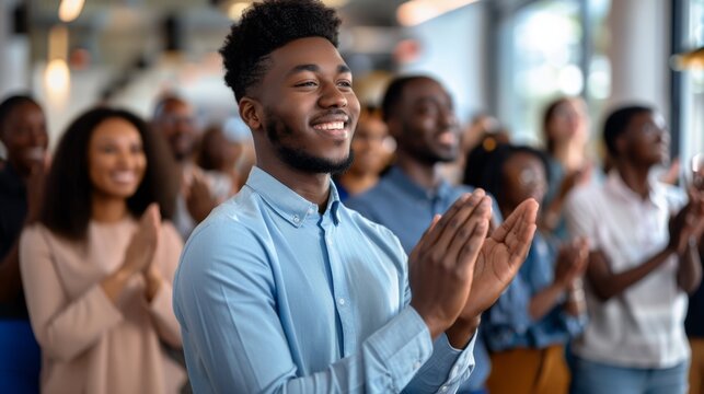 A Group Clapping with Joy