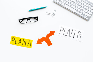 Business plan concept. Different options of solutions