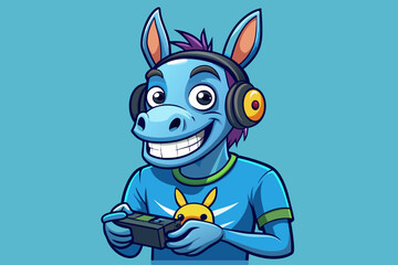 Get ready for a laugh with our whimsical donkey gamer tee! This playful illustration features a donkey with exaggerated features, like big expressive eyes and a cheeky grin