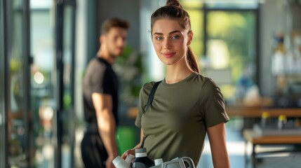 Confident Woman at the Gym