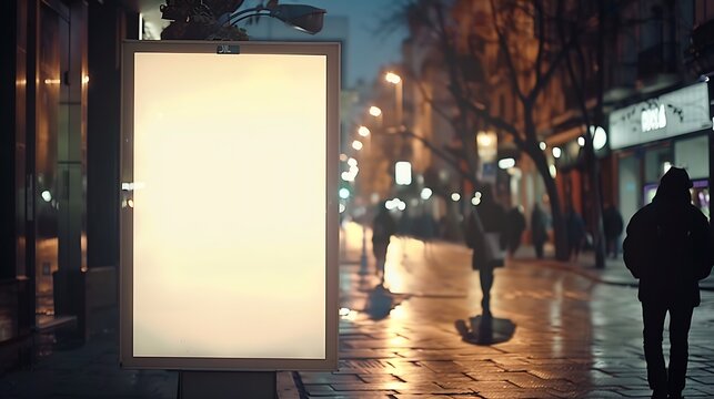 Blank megaboard on the street Mockup template for advertisement : Generative AI