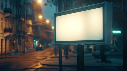 Blank billboard sign mockup in the urban environment empty space to display your advertising or branding campaign : Generative AI