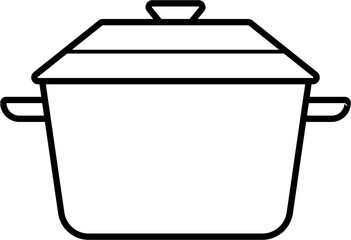 Casserole Pan Icon Outline
