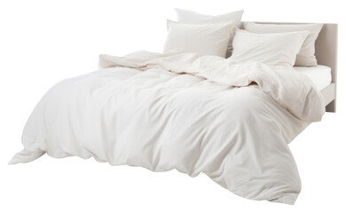 Fototapeta na wymiar PNG Bed furniture blanket pillow. 