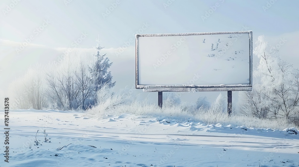 Aufkleber this snowcovered sign and billboard mockup is the perfect way to create professionallooking visuals 