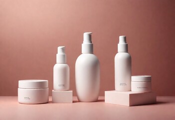 cosmetic container on white