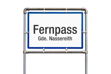 Ortseinfahrt, Schild, Gemeinde, Fernpass, Österreich