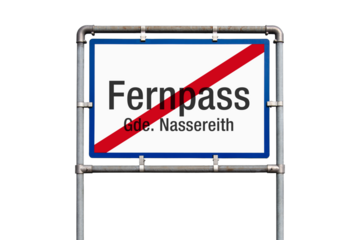 Ortsausfahrt, Schild, Gemeinde, Fernpass, Österreich