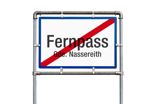 Ortsausfahrt, Schild, Gemeinde, Fernpass, Österreich