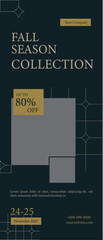 Obraz premium Fall Season Collection Roll Up Banner Design Template