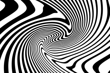 Elegant background, Digital image with a psychedelic stripes. Wave design black and white.  Vector illustration   - 787416136