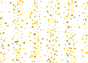Frame, festive pattern with golden round glitter, confetti. Vector illustration  - 787416138