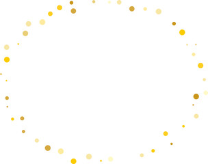 Frame, festive pattern with golden round glitter, confetti. Vector illustration  - 787416140