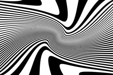 Elegant background, Digital image with a psychedelic stripes. Wave design black and white.  Vector illustration   - 787416151