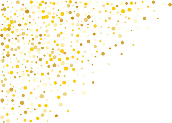 Frame, festive pattern with golden round glitter, confetti. Vector illustration  - 787416159