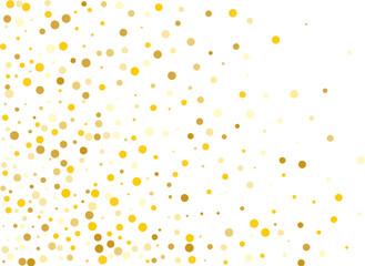 Frame, festive pattern with golden round glitter, confetti. Vector illustration 