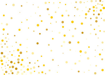 Frame, festive pattern with golden round glitter, confetti. Vector illustration  - 787416166