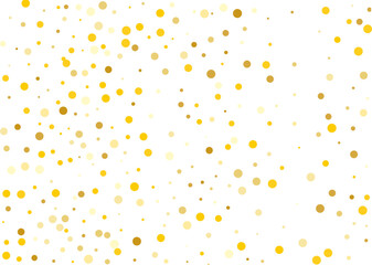 Frame, festive pattern with golden round glitter, confetti. Vector illustration  - 787416167