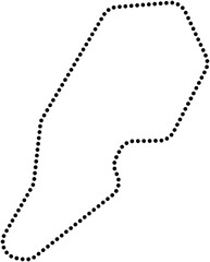 dot line drawing of lebanon map.