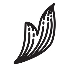 Plant Vector Icon with. Engraving style in Black and White