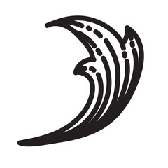 Plant Vector Icon with. Engraving style in Black and White