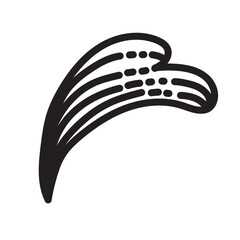 Plant Vector Icon with. Engraving style in Black and White