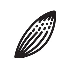 Plant Vector Icon with. Engraving style in Black and White