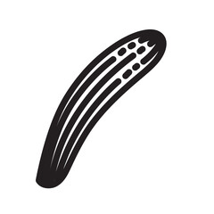 Plant Vector Icon with. Engraving style in Black and White