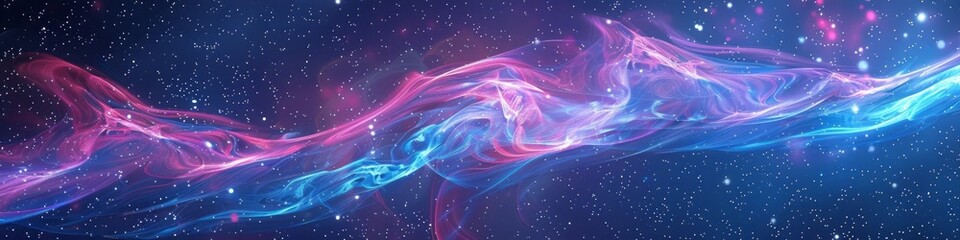 Obraz premium Cosmic energy. Bright neon background.