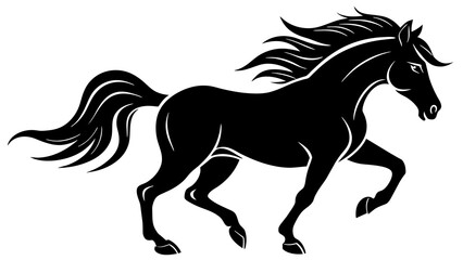 horse silhouette vector illustration