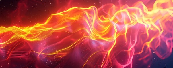 Fototapeta premium Cosmic energy. Bright neon background.