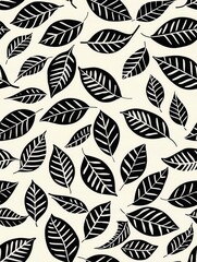 Fototapeta premium Simplistic leaf pattern