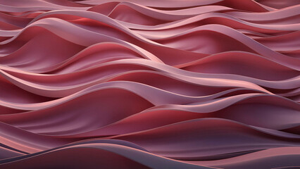 Obraz premium a trending pattern of calming waves-pink silk like material, illustration, 3d render 