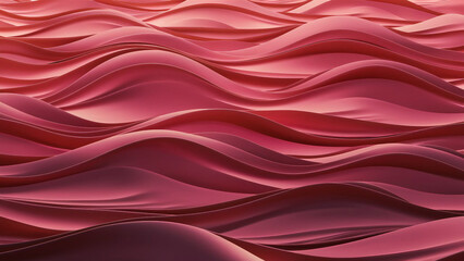 a trending pattern of calming waves-pink silk like material, illustration, 3d render

