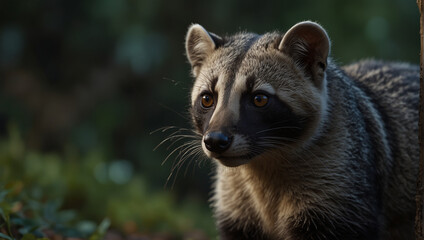 Fototapeta premium civet in the jungle 