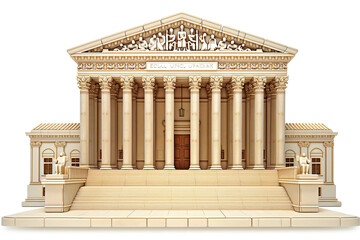 Fototapeta premium generated illustration 3d of bank building icon