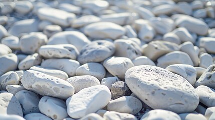 The texture of a surface covered with white stones