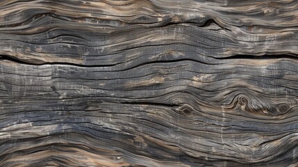 seamless texture of driftwood with a weathered, greyish-brown surface, showcasing the natural textures and grooves - obrazy, fototapety, plakaty