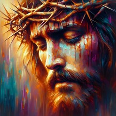 Face of Jesus with the crown of thorns