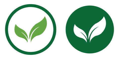 Green leaf ecology nature element vector icon, Leaf Icon, Leaf icons   green leaves, environment and nature eco sign. Leaves on white background – vector eps10