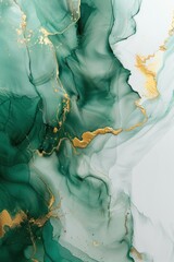 Modern green marble with gold texture