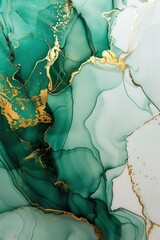 Modern green marble with gold texture